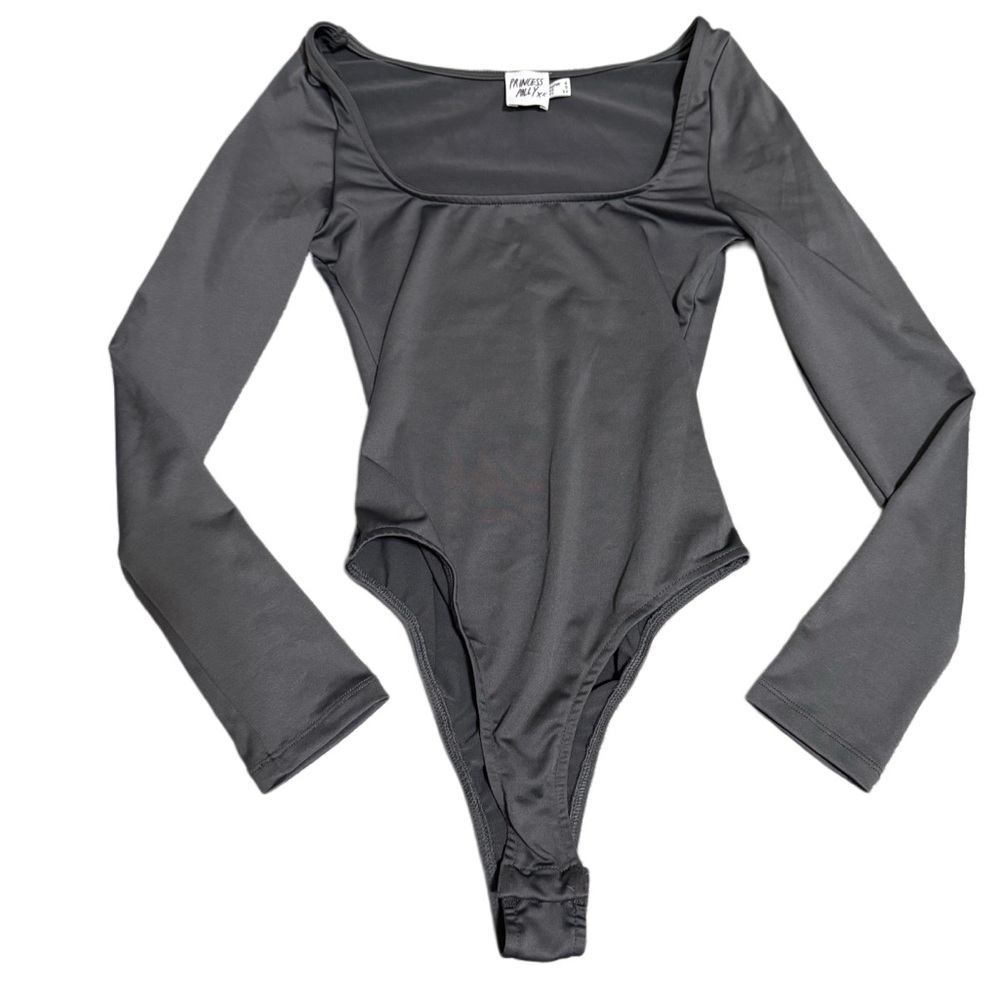 Princess Polly Gray Long Sleeve Bodysuit